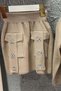 Girl's Strappy Blouse Cardigan and Diamond Stone Embroidered Pocket Beige Knitwear Skirt Set - 3