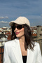 Women's Teddy Textured Winter Women's Visor Hat – Soft Lamb Fur Look Model - 2