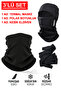 3-Piece Thermal Mask with Fleece Neck Collar and Cut-Gloves, 2-Piece Set - 2
