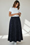 Women's Eight-Piece Fish Skirt with Elastic Waist and Patterned - 2