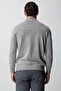 Gray Standard Fit Slim Fit Half Fisherman Plain Long Sleeve Knitwear - 3