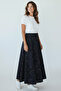 Women's Eight-Piece Fish Skirt with Elastic Waist and Patterned - 5