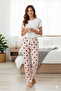 Women's Patterned Stretch Fabric Relaxed Fit Pajama Bottoms - 2