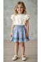 Girl's Elastic Waist Floral Patterned Summer Casual Skirt - 2