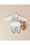 Striped Button Detailed Baby Gardener Overalls - 2