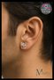 2 Pieces of 6 mm Solitaire Earrings with Strong Magnets |   Non-Perforated Fake Earrings |   Male Female - 2
