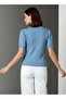 Regular Fit Polo T-shirt with Cable Knit Design - 3