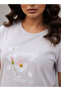 Regular Fit Cotton T-shirt with Floral Print - 4