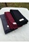 Hijab Plain Cotton Crash Shawl Set of 3 (Deep Smoke-Burgundy-Black) - 4
