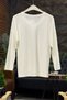 Wave pattern gilded v-neck velvet imported blouse - 2