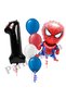 Spider-Man 1 Year Old Balloon Set Avengers Spider-Man Concept Birthday Black Number Balloon Set