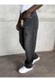 Relax Baggy Jean with Stitching Detail and Anthracite Stone Washing - 3