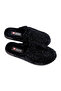Black and Glitter Women's Slippers with Soft Insoles Indoor Flat-Sole-Indoor Non-Slip Sole House Slippers - 4