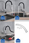 Eska Black Spiral Movable Spout Luxury Kitchen Sink Faucet Tap Fountain - 3