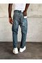 Navy Blue Washed Laser Boyfriend Jeans - 4