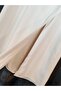 Cream Color Slit Long Chain Detailed Skirt - 3
