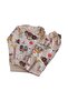 Boy's Tractor Printed Cream Color Sh Fleece-Lined Pajama Set - 5