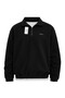 Unisex Standard Fit Oversized Comfortable Cut Non-Pilling Cold Resistant Mock Neck Fleece Sweatshirt