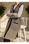 Tektri̇ko Double Color Young Mother Vest / Black Patterned Knitwear Double Color Young Mother Vest / Black Mink - 3