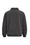 Unisex Standard Fit Oversized Comfortable Cut Non-Pilling Cold Resistant Mock Neck Fleece Sweatshirt - 2
