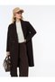 Oversized Coat with Double-Breasted Buttons and Long Sleeves