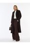Oversized Coat with Double-Breasted Buttons and Long Sleeves - 3