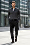 Yukon Anthracite Men's Half-Zip Stand Collar Knitwear - 3