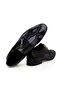 Black Color Lace-Up Genuine Leather Men's Shoes - 2