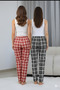 2 Pieces Plaid Women's Suede Winter Elastic Comfortable Pajama Bottoms 2 Pieces - 2