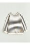 Lcw Baby Crew Neck Striped Baby Boy Sweatshirt