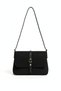 Black Nubuck Stylish Women's Shoulder Bag with Adjustable Strap