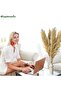 White Ceramic Vase for Flowers and Pampas Grass - 4