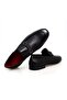 Black Color Laceless Genuine Leather Men's Shoes - 2