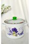 Lavender Enamel Stockpot Deep Pot Bakraç 6.5 Liters 24 cm Diameter Jam Paste Canning Pot - 3