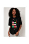 New Year - New Year's Eve Printed Black Unisex Oversized T-Shirt