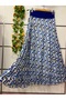 Patterned Chiffon Boho Lined Flared Skirt