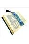 Turquoise Floral Tile Pattern Printed Bookmark 5X19 Ag-Tçiçek2 - 3