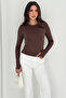 Women's Finger-Looped Long Sleeve Blouse – Fitted & Unlined - 5