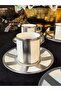 6-Piece Silver (Platinum) Color Engraved Motif Coffee Cup Set 90 ml (Chestsilver) - 7