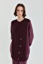 Knitwear Combination Knitted Trousers Tunic Set Burgundy - 2