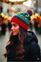 New Year's Beret Wool New Year's Beret Comes with a Gift Box