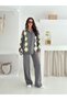 Oversized Baklava Detailed Knitwear Bottom-Top Set Aw25Au0037