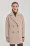 Double Breasted Short Coat Beige - 3