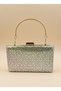 Gold Gold Crystal Stone Chain Handle Women's Evening Dress Bag Wedding Engagement Graduation - 4