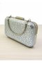 Silver Color Crystal Stone Women's Evening Dress Bag - 4