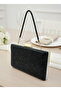 Black Crystal Stone Chain Handle Women's Evening Dress Bag - 2