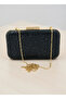 Black Color Crystal Stone Women's Evening Dress Bag - 3