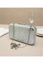 Silver Color Crystal Stone Women's Evening Dress Bag - 6