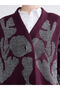 Seray New Season V-Neck Patterned Oversized Women's Knitwear Cardigan - 3
