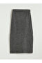 Peak New Season Elastic Waist Slit Knit Skirt - 5